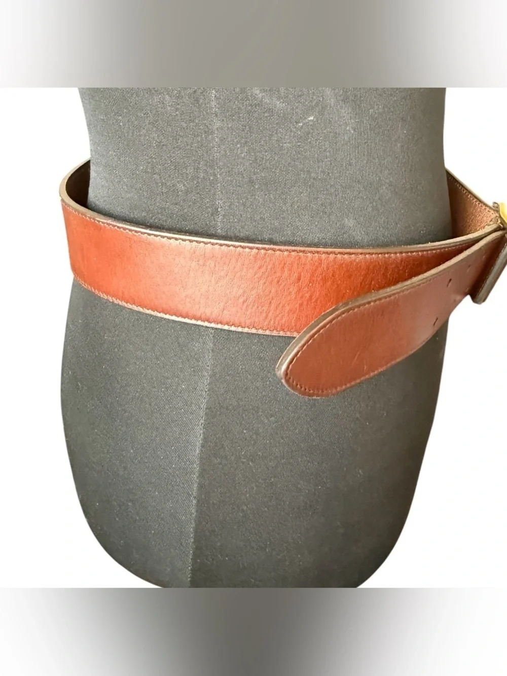 Saint Laurent Dark Brown Wide Leather Belt Size 85cm (Medium) NWOT